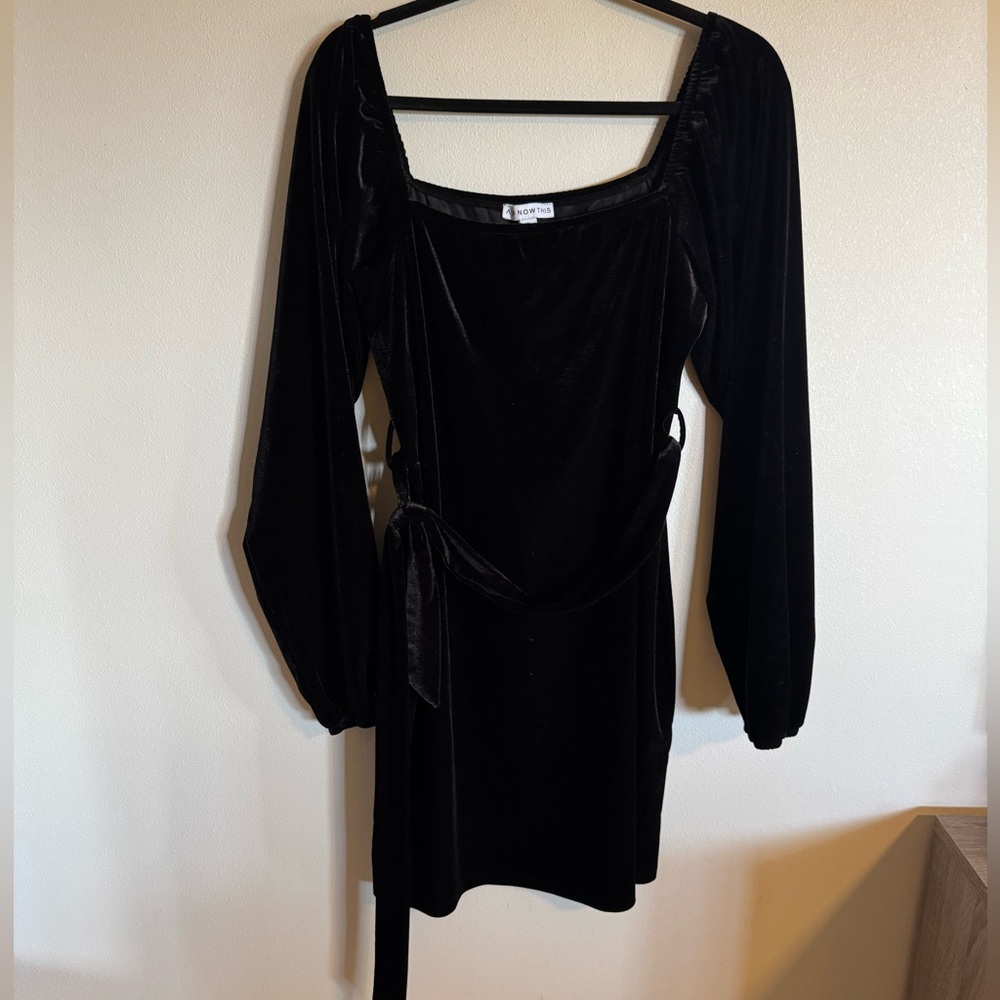 Elegant Black Velvet Dress
